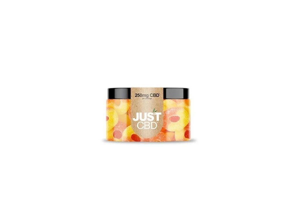 Just CBD Gumídci Broskvové kroužky 250 mg-500 mg CBD CBD mg: 250