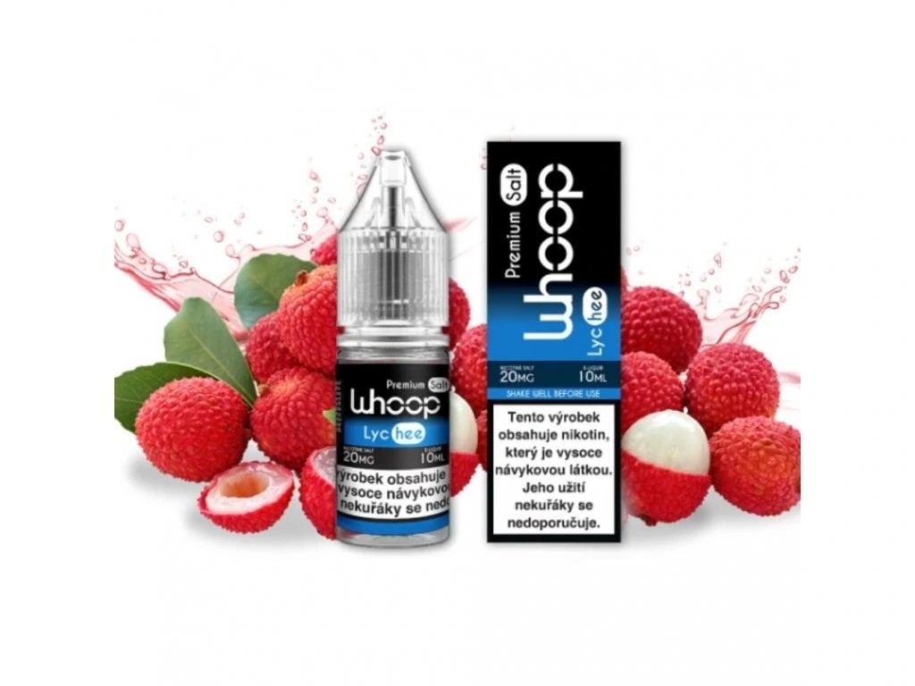 Whoop Lychee 10 ml – e-kapalina se solí nikotinu: 20 mg