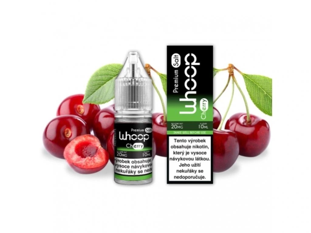 Whoop Cherry 10 ml – e-kapalina se solí nikotinu: 20 mg