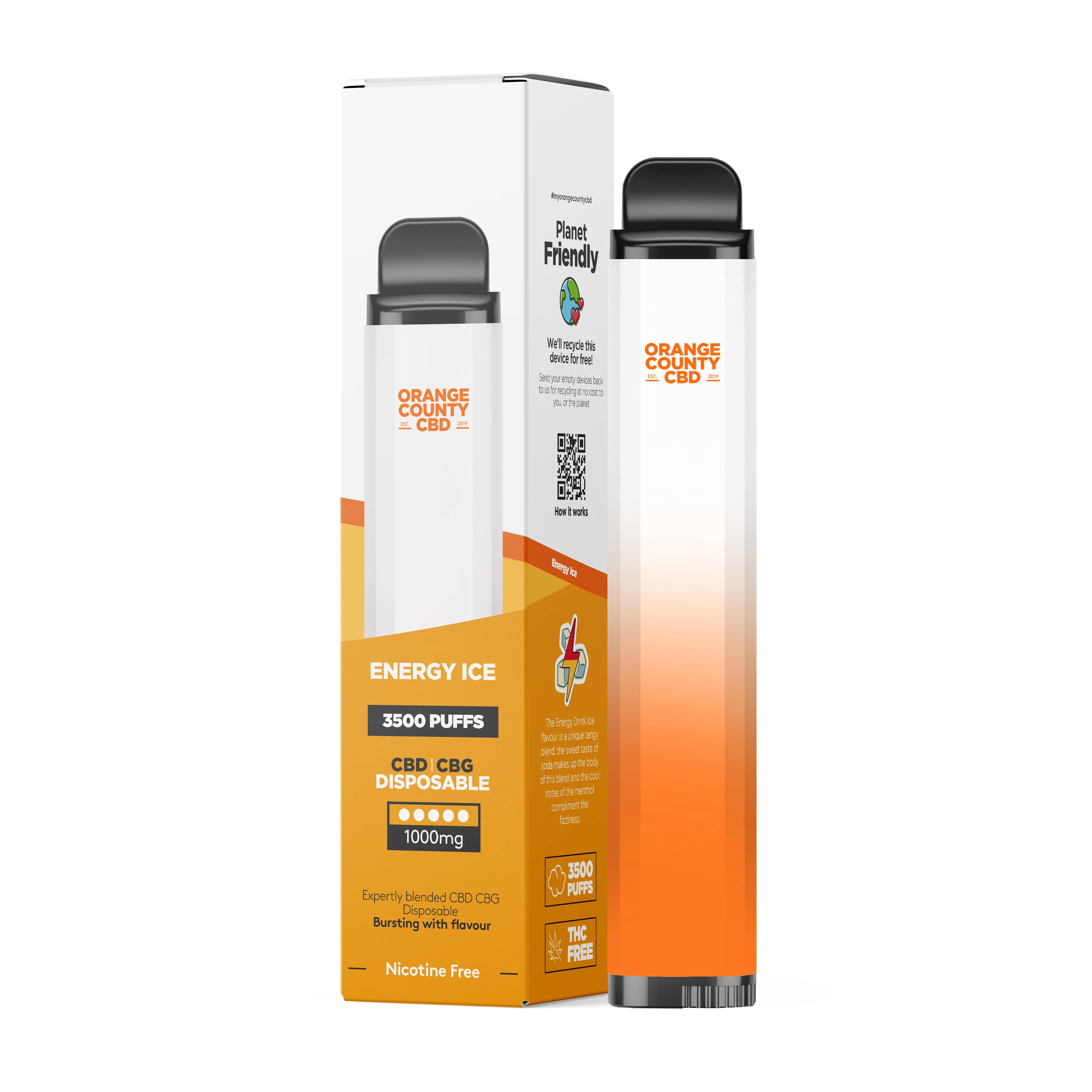 Orange County CBD Vape - Energy Ice 3500 potahů