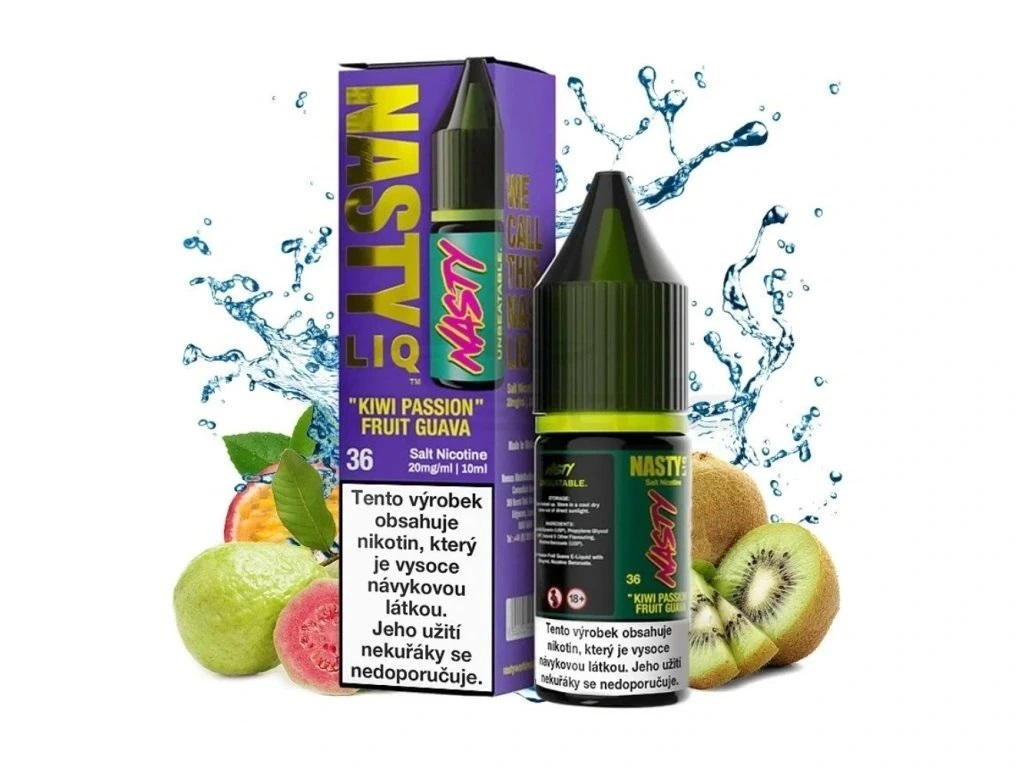 NASTY LIQ Kiwi Passion Fruit Guava 10ml - Solný liquid Nikotin: 20mg