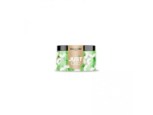 JustCBD Gumídci Jablečné kroužky 250-500 mg CBD mg: 250